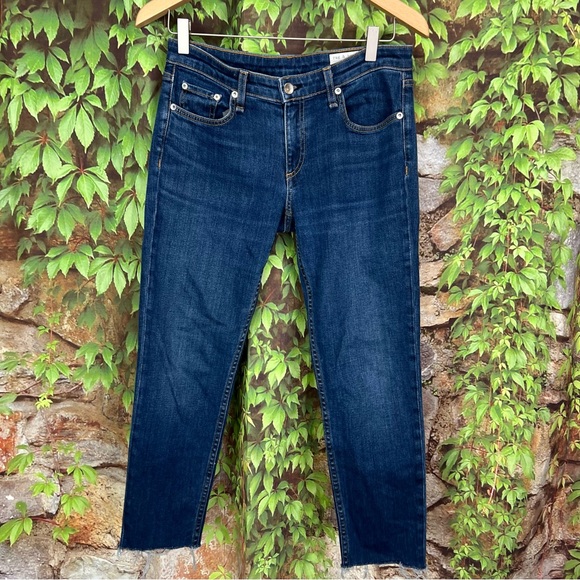 RAG & BONE Dark Wash Indigo Five-Pocket Jeans, 26 - Picture 7 of 15